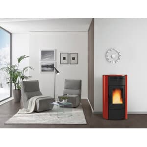 Termostufa Pellet Idro Raffaella H15 Vent 18.1KW Bordeaux