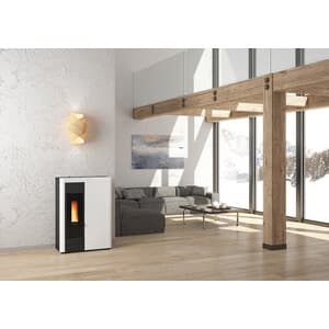 Termostufa Pellet Idro Virna Erm/Slim 14,5KW Bianco