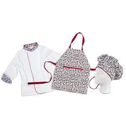 Kit cuoco bimbo completo colore bianco 