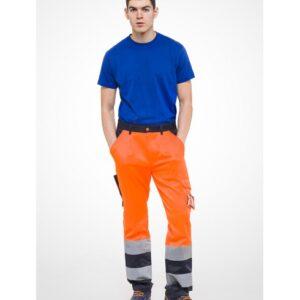 PANTALONI ALTA VISIBILITA' SOTTOZERO COLORE ARANCIO/BLU Art.2560A